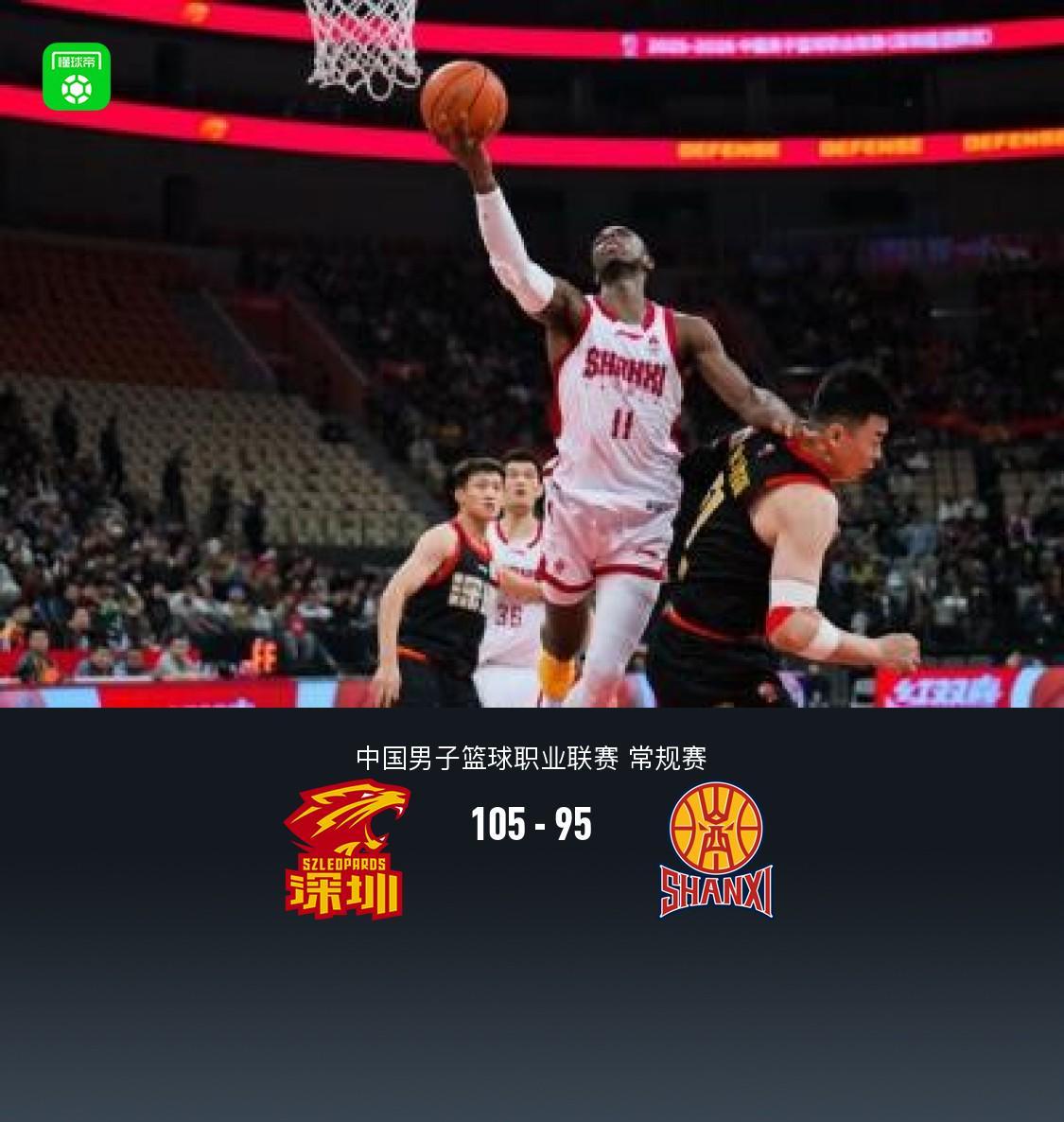 星空官网-深圳105-95山西取CBA3连胜，贺希宁23分，迪亚洛空砍31分